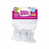Соска молочная классической формы с быстрым потоком (силикон) Дино и Рино (Dino & Rhino), 2шт, Компания и К, ООО